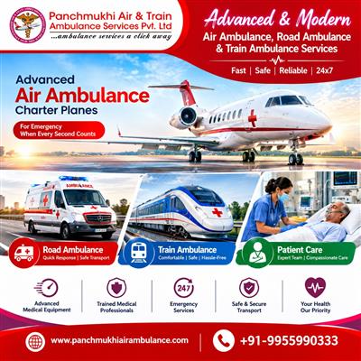 Panchmukhi Hi Tech Air Ambulance in Guwahati- Nationwide Air Ambulance