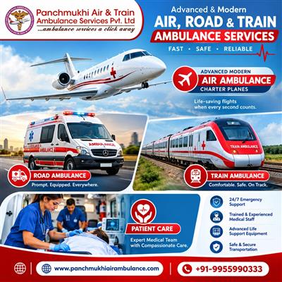 Panchmukhi Air Ambulance Services from Bangalore - Critical Care Medical Transpo