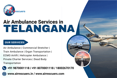 Air Ambulance Services in Telangana for Planned Hospital-to-Hospital Transfers