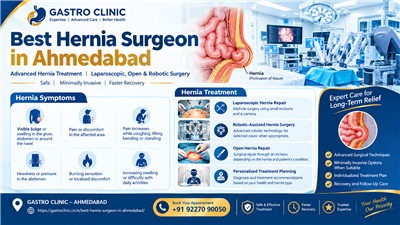 Best Hernia Surgeon in Ahmedabad – Hernia Symptoms, Diagnosis and Treatment