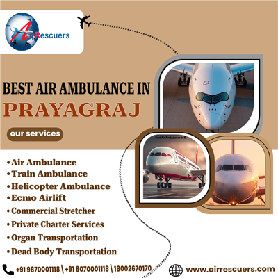 Air Ambulance from Prayagraj to Other Cities