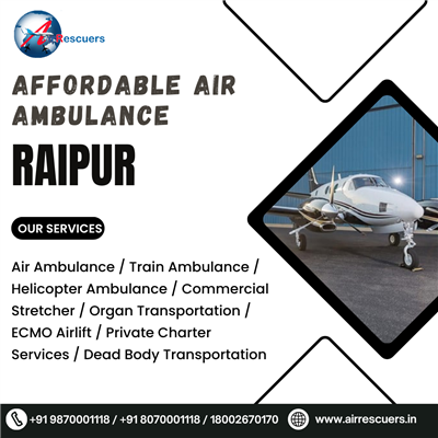 Air Ambulance for Long Distance Transfer in Raipur
