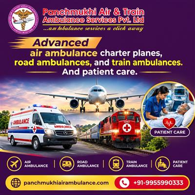 Panchmukhi Affordable Air Ambulance in Ranchi- Specialized ICU Transfer