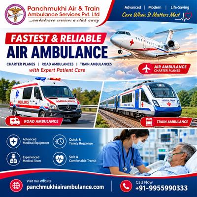 Panchmukhi Air Ambulance from Kolkata - safety is paramount of our service