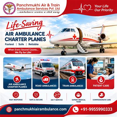 Panchmukhi Affordable Air Ambulance in Bangalore- Reliable Air Transport