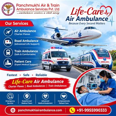 Panchmukhi ICU Air Ambulance in Hyderabad- well planned repatriation 24/7