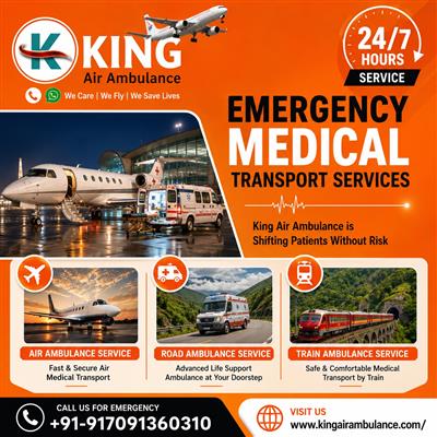 King Train Ambulance Cost from Varanasi- Specialized treatment at fare price