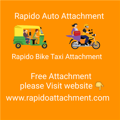 Rapido Auto Attachment | Rapido Bike Taxi Attachment