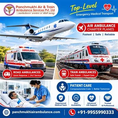 Panchmukhi Hi Tech Air Ambulance in Bangalore- Medical Travel Solution arranged