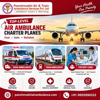 Panchmukhi Hi Tech Air Ambulance in Ernakulam- effortlessness involved during