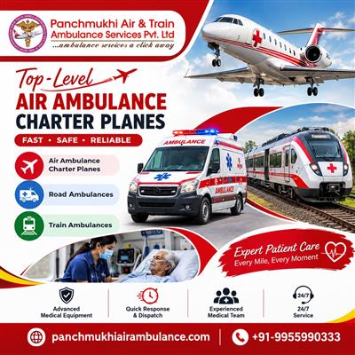 Panchmukhi Air Ambulance in Patna- smooth patient movement