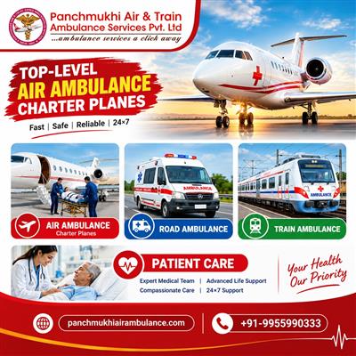 Panchmukhi ICU Air Ambulance in Hyderabad- Fast Medical Transfer for immediate