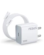 FEDUS iPhone Charger 30W Type C Fast Adapter with Type C to Type C Cable