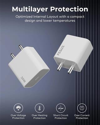 FEDUS iPhone Charger 30W Type C Fast Adapter with Type C to Type C Cable