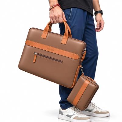 FEDUS Aurum Cinnamon Brown Laptop Bag 14.0 inch