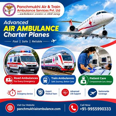 Panchmukhi Emergency Air Ambulance in Thiruvananthapuram- Interstate Patient