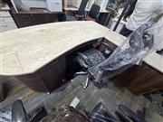 L type marble tabe with side cabinet