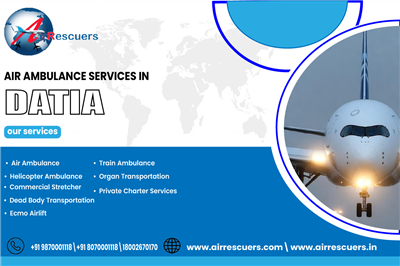 Air Ambulance Services in Datia hospital in another city