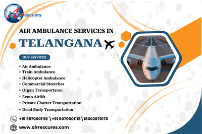 Air Ambulance Services in Telangana another medical facility
