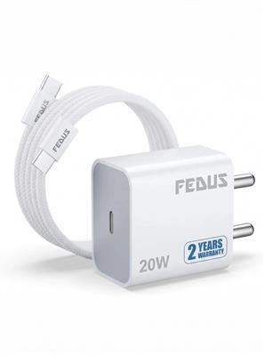 FEDUS Apple Mobile Charger 20W for iPhone 17 16 15 Pro Max Plus