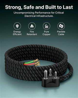FEDUS 6A 3 Pin Heavy Duty Iron Power Cord