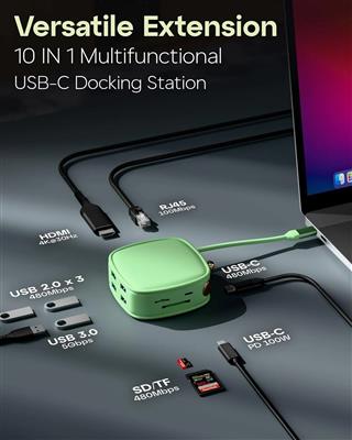 FEDUS 10 in 1 USB C Hub, Type C Docking Station